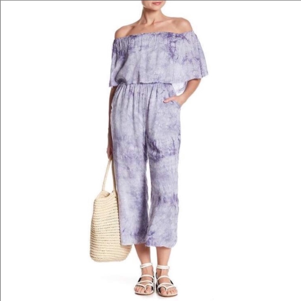 HONEY BELLE Lavender Jumpsuit Off The Shoulder